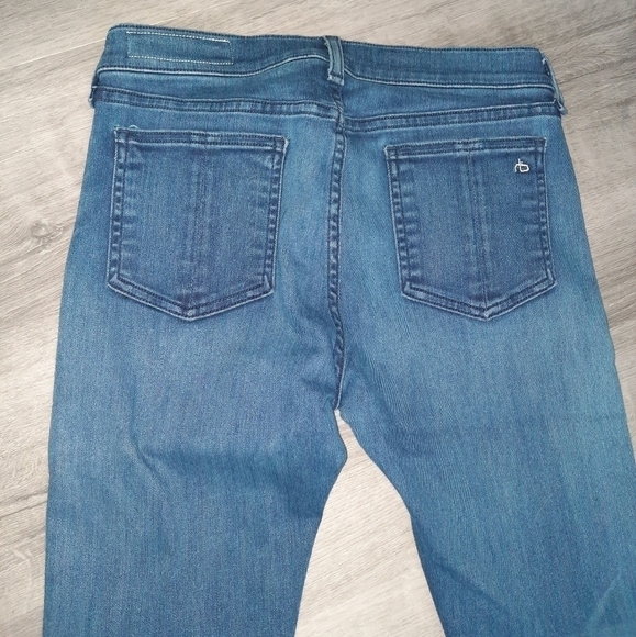 Rag & Bone Raw Hem Skinny Jean in Dearborn Wash - Picture 6 of 9